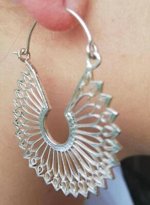 ORECCHINI Donna Idea Regalo Eleganti e raffinati ARGENTO INDIANO   - Immagine 1 di 3