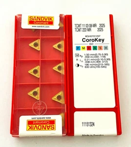 SANDVIK INSERTI TORNITURA TCMT110308-MR 2025 ORIGINALI MADE IN SWEDEN 10 pz. - Foto 1 di 3