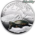 Poland 2009 silver Symbols of Nature Turtle Tortuga Schildkröte Tortoise Animals