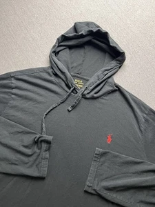 Polo Ralph Lauren Hoodie Herren XL Schwarz Pullover Leicht Relaxed Freizeit - Bild 1 von 10