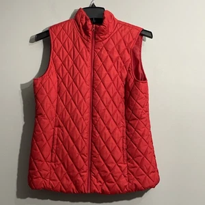Basic Edition Red Lightweight Vest L Zip Front Pockets Layering Piece Outdoor - Picture 1 of 11