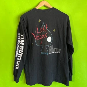 Medium Tim Burton The Neon Museum Lost Vegas Long Sleeve Graphic T Shirt - Picture 1 of 4