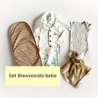 Set Regalo Baby Shower - Algodón Puro Para Recién Nacidos + Manta + Caja Foto 1 de 4