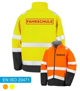 FAHRSCHULE Softshell Warnjacke | Sicherheitsjacke nach DIN EN 20471 - Bild 1 von 15