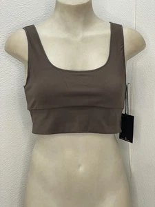 It's Now Cool Women's Swim Top The Contour Crop Size L Brown - Picture 1 of 6