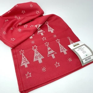 "Ekelund Julegran Christine Rechl Navidad Rojo Tejido Algodón Corredor 14x56"" Nuevo con etiquetas" - Imagen 1 de 4