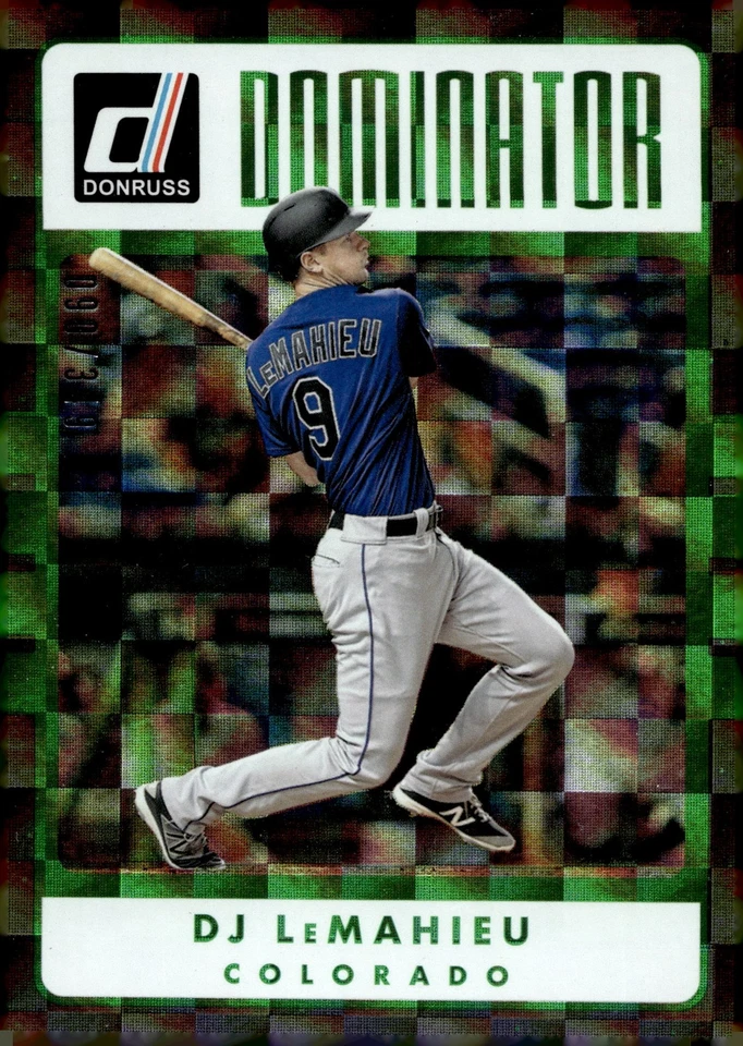 2017 Donruss #D-5 D.J. LeMahieu Dominators Silver #/349 - Image 1 of 2