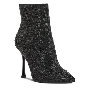 I.N.C. Int Concepts Women Black Embellished Pointed Toe Dress Booties Size 6.5M - Picture 1 of 3