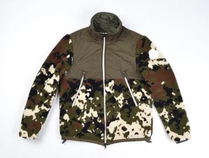 MONCLER Green Camo Reversible Fleece Jacket Insulated Size M - Picture 1 of 21