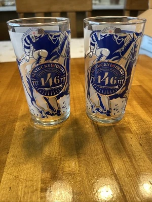 Kentucky Derby 2020 como nuevo Julep lote de 2 vasos 146ª edición anual carreras de caballos Foto 1 de 4