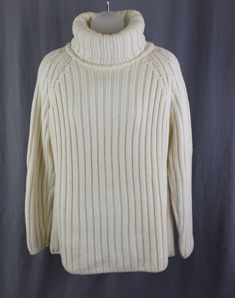 Женский свитер Michael Kors из кремовой шерсти мериноса с длинным рукавом водолазка средний размер - Изображение 1 из 4