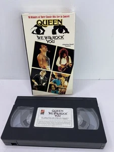 Queen We Will Rock You VHS 1992 Hi-Fi Stereo Freddie Mercury Live Concert Film - Imagen 1 de 3