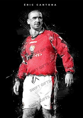 Eric Cantona Poster manchester Football Art Sport A2, A3, A4, A5 - image 1 of 2