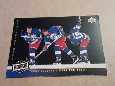 Teemu Selanne Winnipeg Jets 1993-94 Upper Deck #281 Hockey Card ALL ROOKIE TEAM - Image 1 of 4