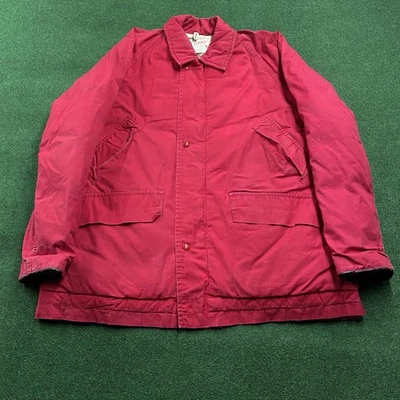 Vintage COMFY Puffer Jacket Mens XL Red 50S Goose Down Quilted Parka Coat USA - Image 1 of 4