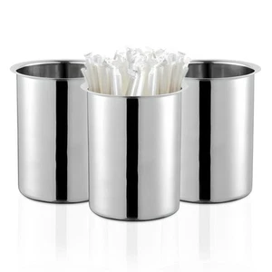 6.75-Inch Kitchen Utensil Holders | Set of 3 | Stainless Steel Dishwasher Saf... - Picture 1 of 6