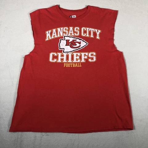 Kansas City Chiefs Shirt Mens XL Red Tank Top Sleeveless Soft Cotton RG Fit 1428 Cover