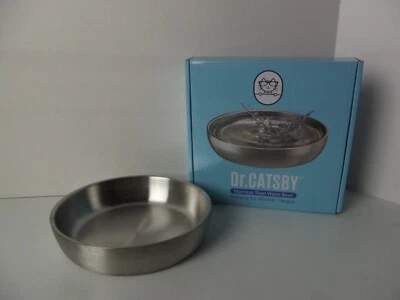Dr Catsby Stainless Steel Cat Water Bowl Whisker Fatigue Remedy NIB Sealed - Image 1 of 4