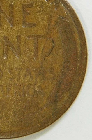 1913 P Lincoln Wheat Cent Reverse Lamination Error Cover