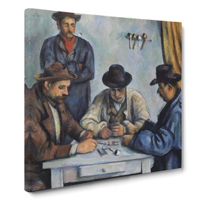 The Card Players Vol.1 by Paul Cezanne Canvas Print Wall Art Framed Large
