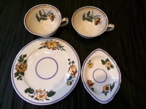 Syrakus China Bauernschaft O.P.CO. RR ? Gemischte Teller Tassen Sauce Relish Schüssel 4 Stück - Bild 1 von 6