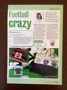 Football Themed Alphabet Cross Stitch Charts **from a magazine** - Picture 1 of 4