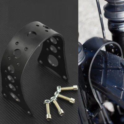 Matte Front Fork Fender Brace Tracker Narrow Fit For Harley Sportster XL Dyna - Image 1 of 4