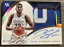 2015-16 Immaculate #’d 5/10! Karl-Anthony Towns RPA Rookie Patch Auto RC OBO!