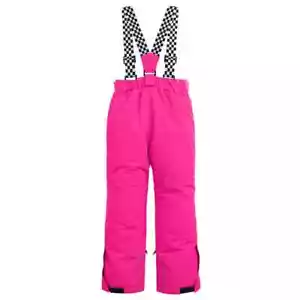 NWT $100 GIRLS SIZE 10 HOT PINK Hotian Snow Pants Insulated Winter Ski Bibs - Picture 1 of 5