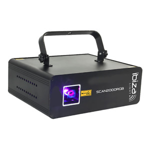 Ibiza Light Scan 2000 RGB Animation Laser ILDA 2000MW DJ Disco Effect inc Remote
