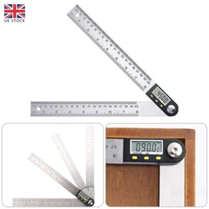 20cm 360degree Stainless Steel Ruler Digital LCD Angle Finder Measure Gauge Tool - Picture 1 of 12