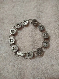 Bracelet Silver Tone Federal & Speer 40 S&W Cap Jewelry - Picture 1 of 3
