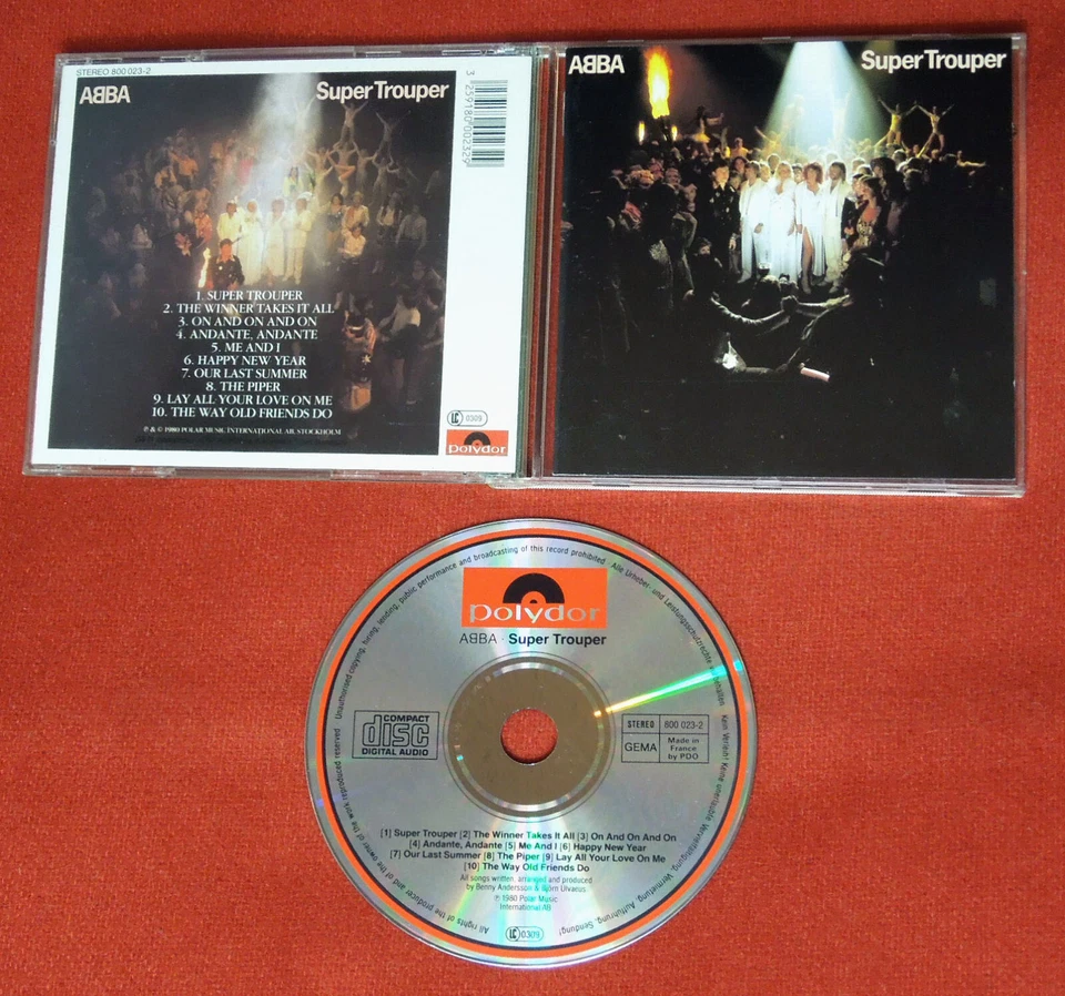ABBA Super Trouper FRANCE CD TOP! oop early press AGNETHA no red face 1980 POP - Bild 1 von 1