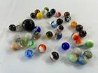 Antique Lot of 40 Marbles - German - Handmade - Machine Made 1920's - 1950's -#7