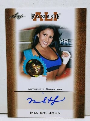 2010 Leaf Muhammad Ali Fans of Ali Mia St. John Signed Card FAU-14 - Image 1 of 3