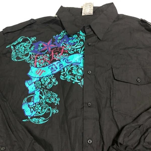 Songs Of Freedom Mens Black LS Western Shirt Size 5XL Cotton $60 NWT - Picture 1 of 10
