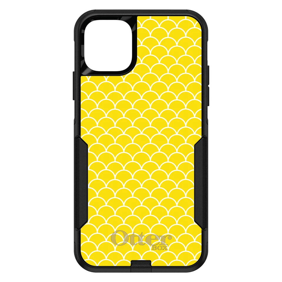 OtterBox Commuter for Apple iPhone (Pick Model) Yellow White Scalloped Pattern - Image 1 of 1