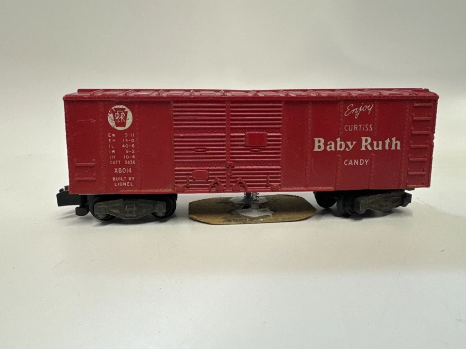 CUSTOM DESIGNED TRACK CLEANING BABY RUTH BOXCAR S SCALE *READ - Image 1 of 3