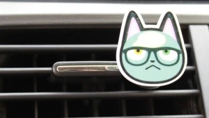 Porta máscara difusora de aceite esencial clip de ventilación de aire para automóvil Raymond Cat Animal Crossing - Imagen 1 de 8