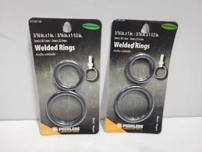 Lot of 2 Peerless Welded Rings Med Duty 4728138 3/16" x 1" & 3/16" x 1-1/2 - Image 1 of 4