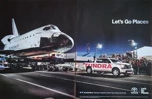 Anuncio impreso 2012 2 páginas - Anuncio Toyota Tundra -- Tirando de la NASA Enviaur Shuttle - Imagen 1 de 3