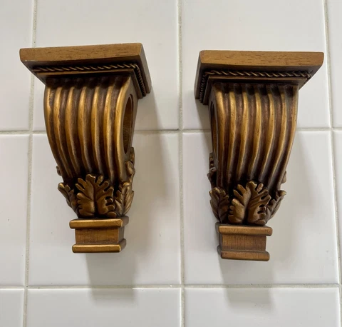 Vintage Victorian Style Gold Wall Sconces- Pair Cover