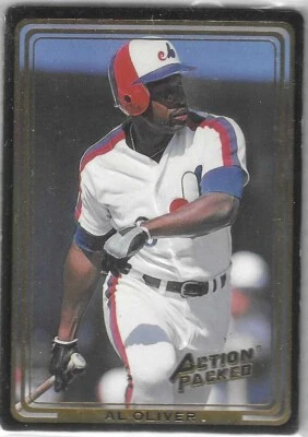 AL OLIVER MONTREAL EXPOS 1992 ACTION PACKED BASEBALL CARD - Image 1 of 2
