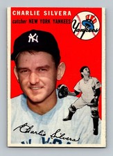 1954 Topps #96 Charlie Silvera VGEX-EX New York Yankees Baseball Card