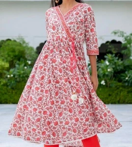 Pure cotton Hand block print flared Indian dress - Picture 1 of 9