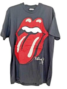 Vintage Rolling Stones 1989 T-Shirt  steel wheels Tour Hanes staff shirt sz LG