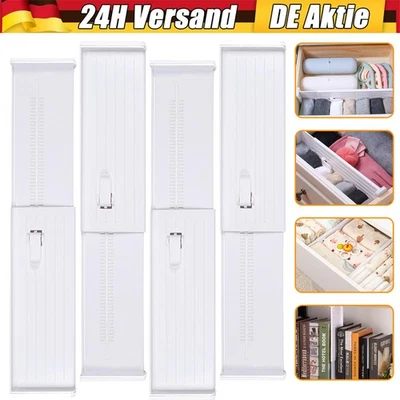 4 Stück Schubladentrenner Verstellbar Schubladenteiler Drawer Organizer 27-47CM - Bild 1 von 4