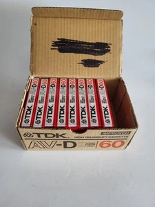 TDK AV-D 60 Type I Cassette Tapes - Lot of 8 NEW SEALED - Picture 1 of 6