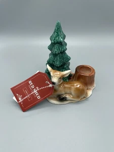 Red Shed Cast Iron Deer With Christmas Tree Candle Holder - Picture 1 of 5