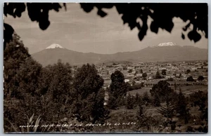 Postcard Puebla Mexico Volcano Landscape Mountains 1950s RPPC City View - Picture 1 of 2